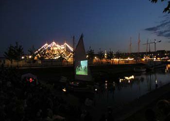 Gaffelkino am Kieler Germaniabecken